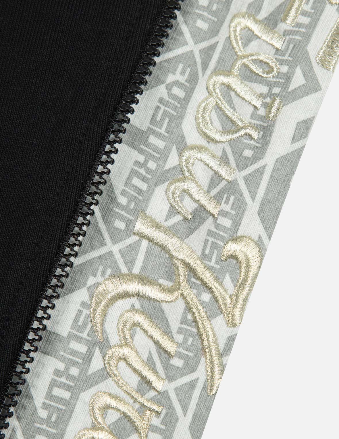 Stylish Side Zipper Allover Print Sweatpants with Seagull Embroidery - Comfortable Regular Fit Joggers for Men & Women | Perfect for Casual Wear, Gym, Lounge & Street Fashion