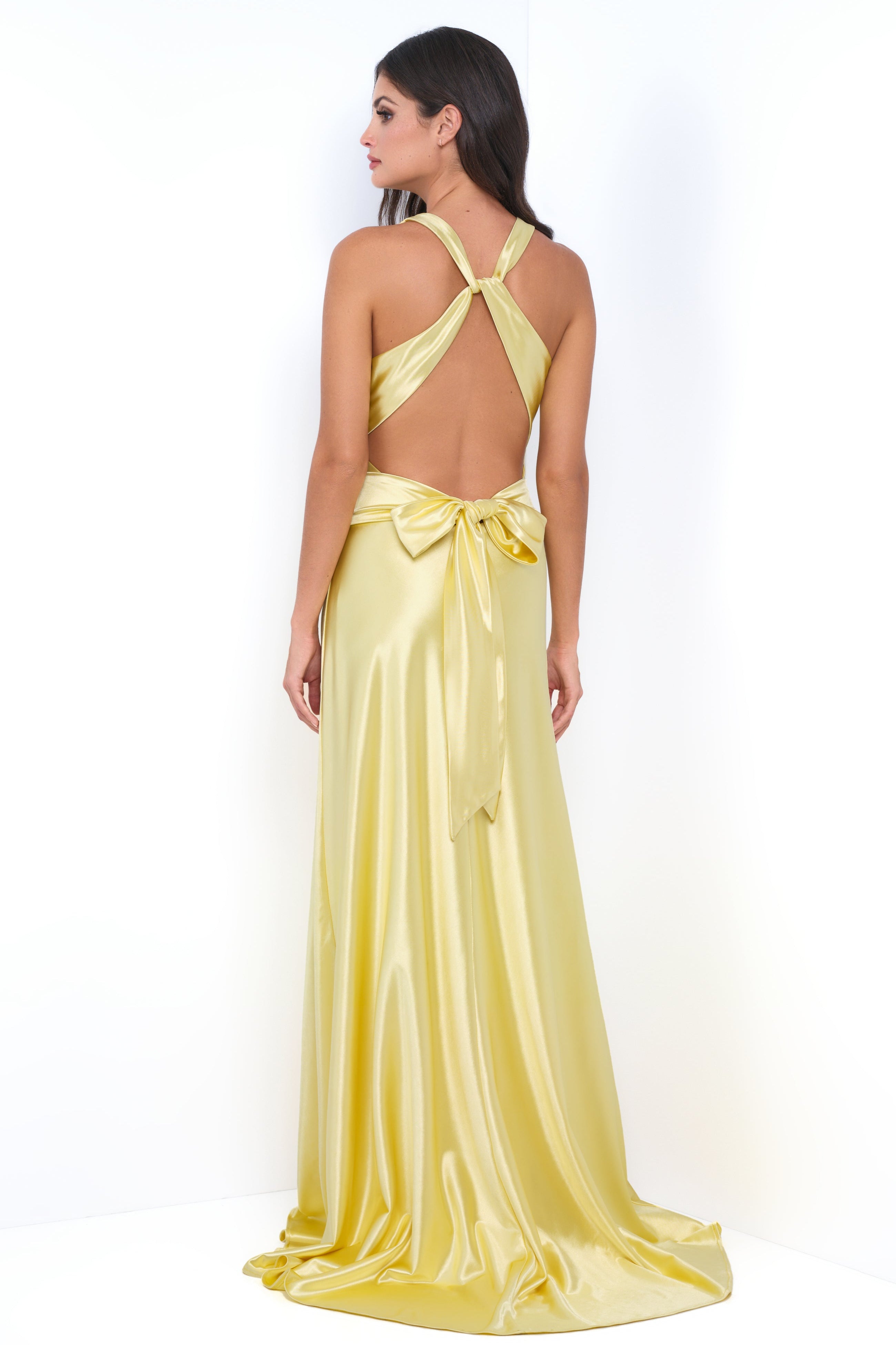 Odette Maxi Dress in Yellow - Elegant Flowy Summer Dress for Women, Perfect for Beach Vacations, Weddings & Casual Outings