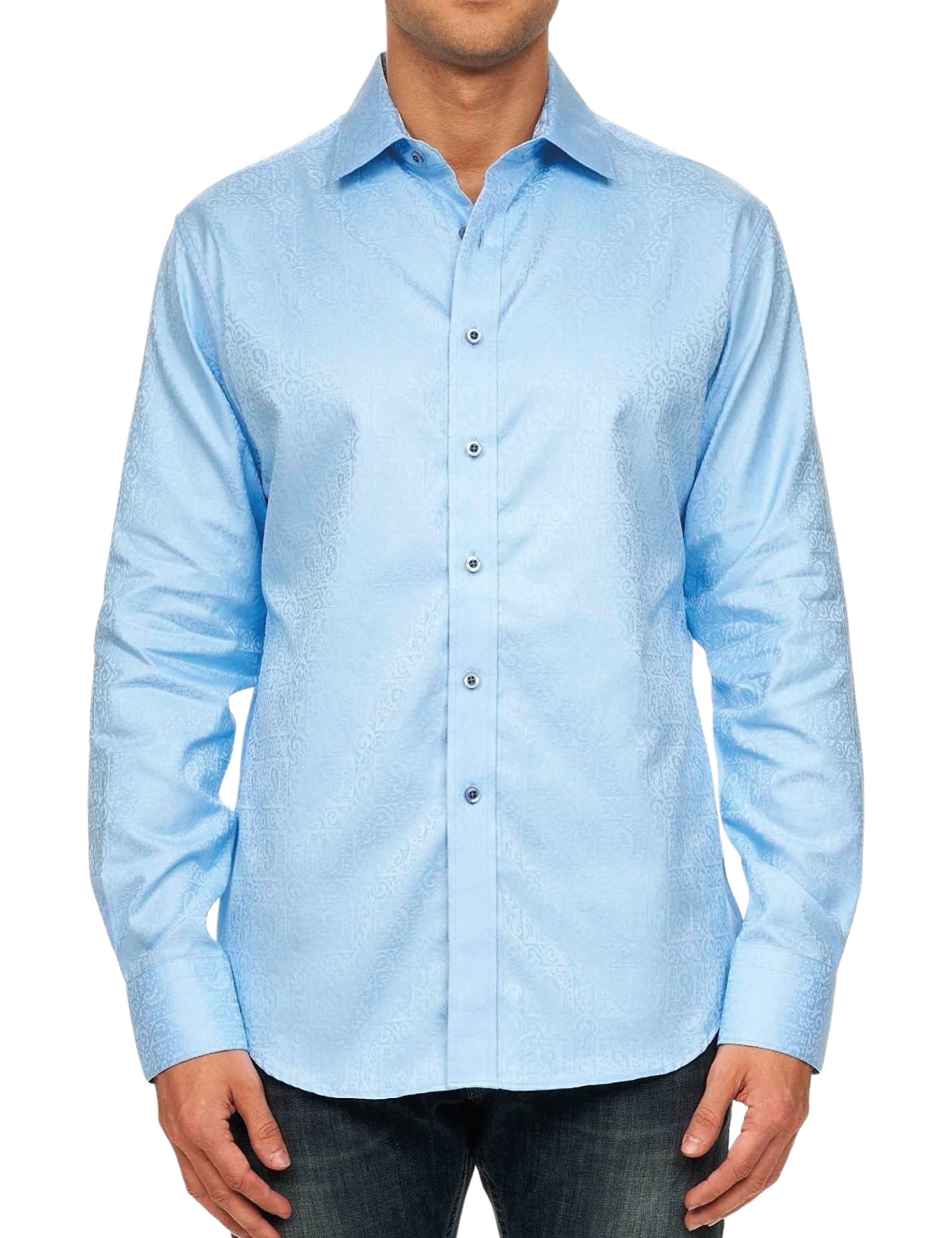 Robert Graham Men’s Windsor Long-Sleeve Button-Up Shirt - Premium Casual Dress Shirt for Business & Date Nights