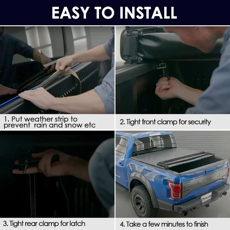 PIT66 Soft Tri-Fold Truck Bed Tonneau Cover for 2014-2021 Toyota Tundra 5.5' Short Bed | Waterproof & Durable | Easy Installation | Perfect for Hauling Gear & Outdoor Adventures