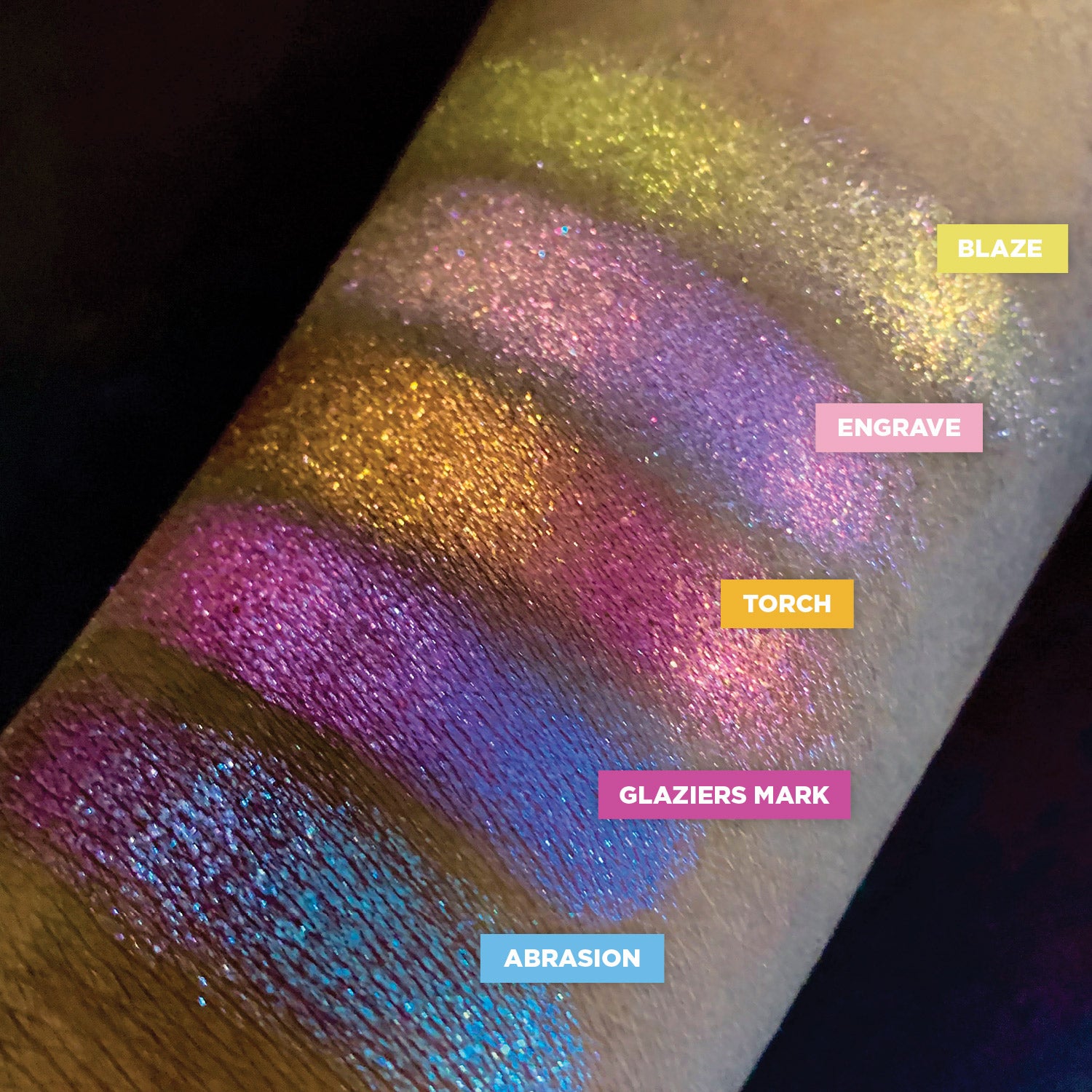 Blaze Glitter Multichrome Eyeshadow Palette - Long Lasting Highly Pigmented Makeup for Party, Night Out & Special Occasions