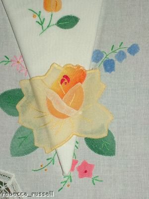 Linen and Embroidery Placemats Set with Napkins - 2-Piece Table Setting for Dining, Parties & Home Decor