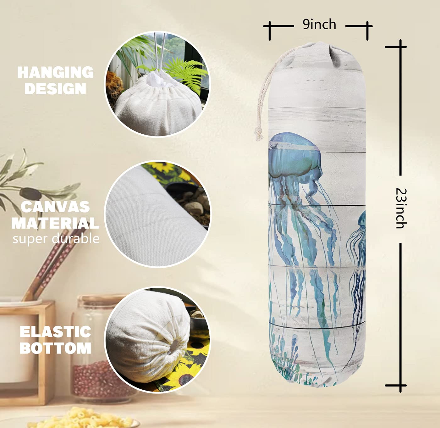 Funny Grocery Bag Holder Organizer - Wall Mount Plastic Bag Storage Container & Dispenser - Perfect Gift for Family & Friends - Ideal for Kitchen, Pantry, or Garage Organization