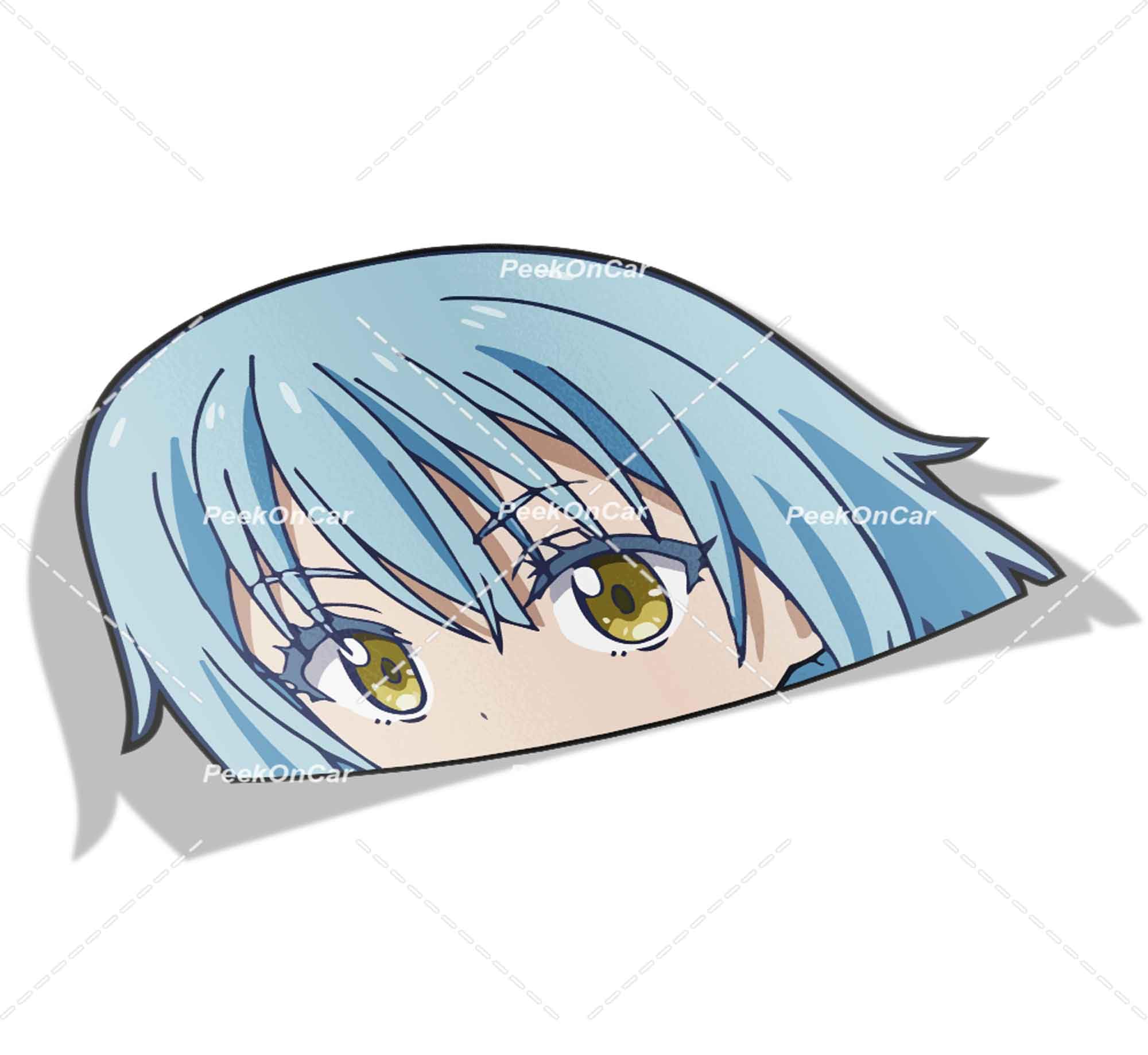 Anime Slime Rimuru Peeker Stickers for Cars - 5.2 x 8 Inches - Fun Decals for Windows, Laptops & Water Bottles | Perfect for Anime Fans & Car Enthusiasts