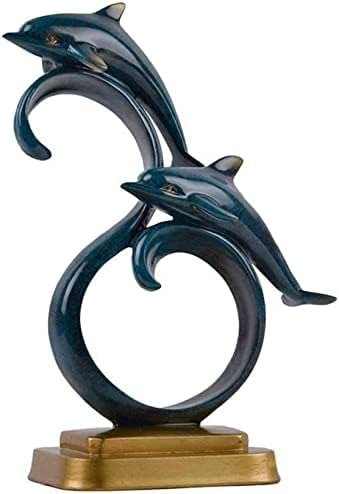 Handcrafted Resin Pisces Sculpture - Elegant Home Decor for Garden, Bathroom, Wine Cabinet & Memorial Displays - Durable Plastic Resin Gift for Zodiac Lovers