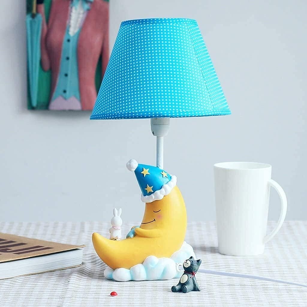 Creative Moon Shape LED Desk Lamp - Adjustable Warm Light for Bedroom, Study & Office - Cute Cartoon Night Light for Kids & Adults - Perfect for Reading, Working & Decor