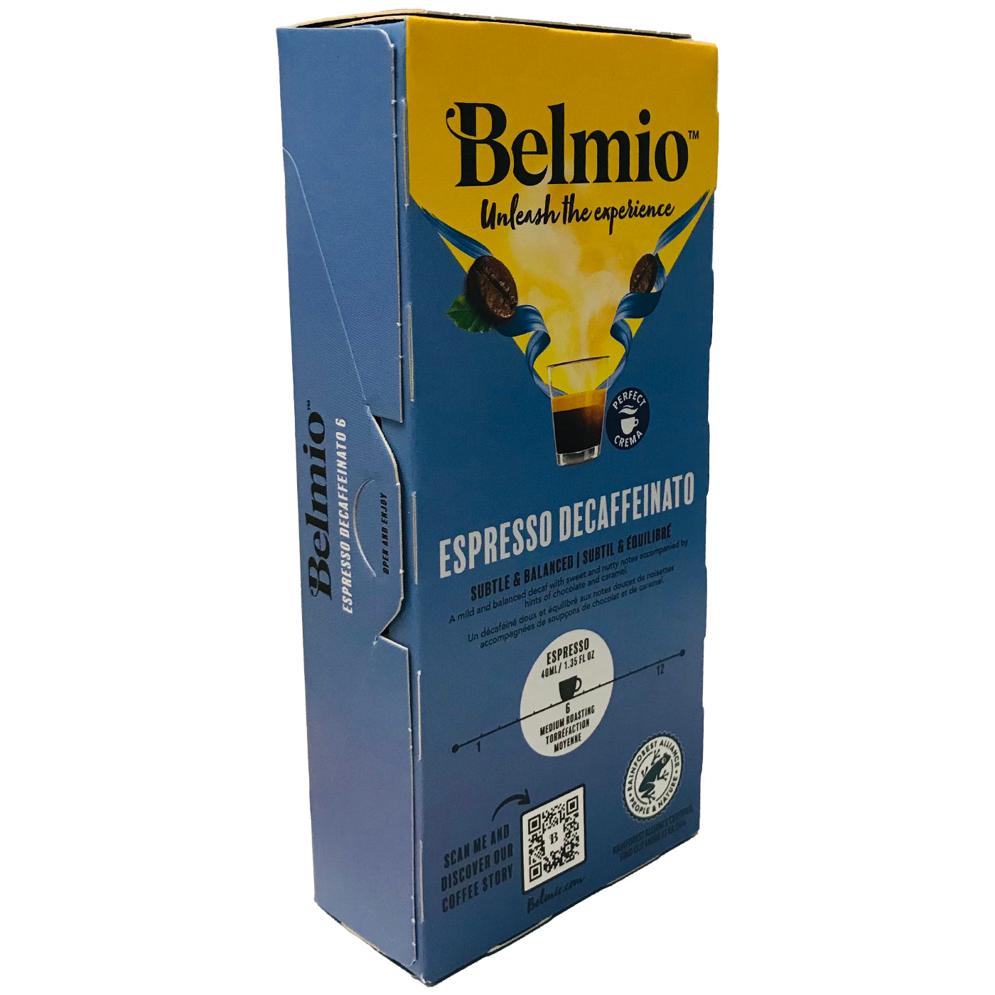 Belmio Decaffeinated Coffee Pods for Nespresso® Machines - 6 Capsules x 10 Pack (60 Total) - Rich & Smooth Flavor - Perfect for Afternoon Relaxation or Evening Enjoyment