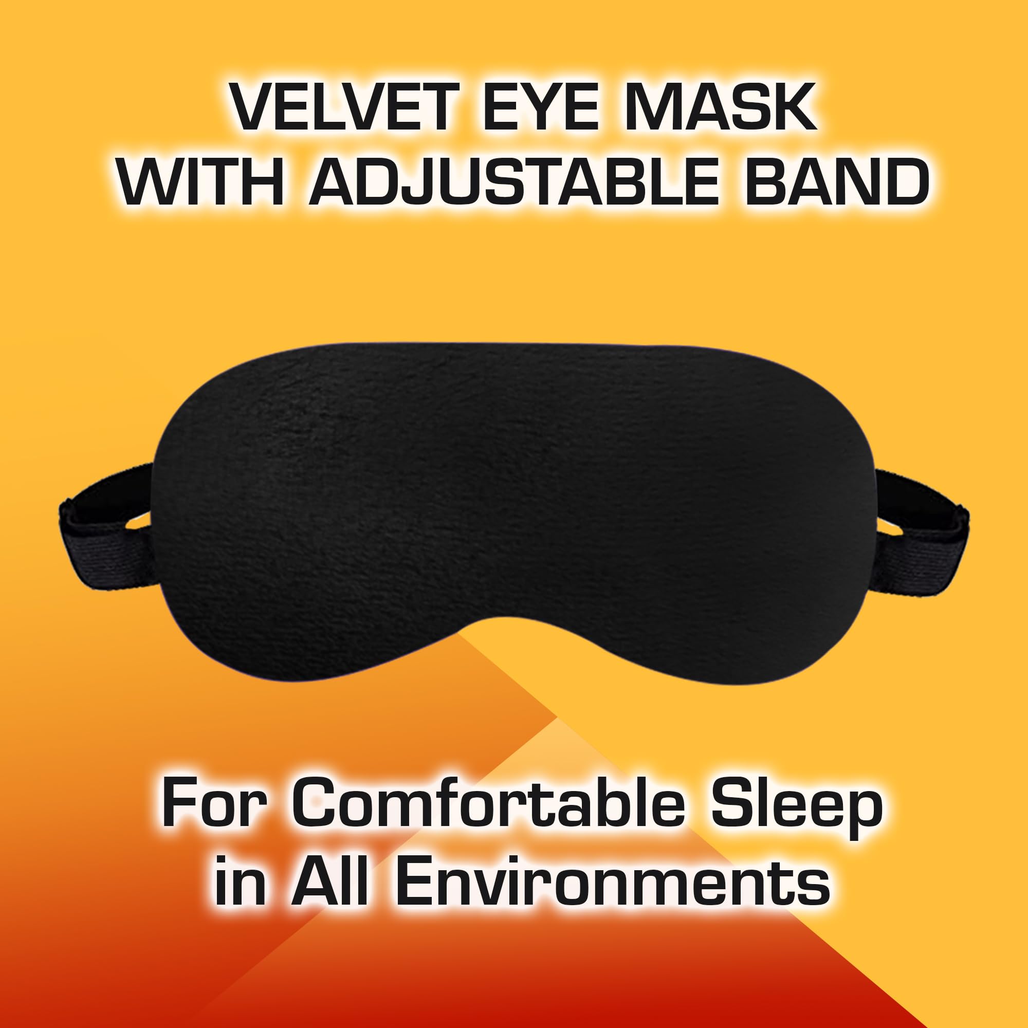 Ultra-Soft Memory Foam Neck Pillow for Travel - Lightweight & Breathable Airplane Pillow with Premium Eye Mask & Carry Bag - Perfect for Long Flights, Road Trips & Office Naps (Black)