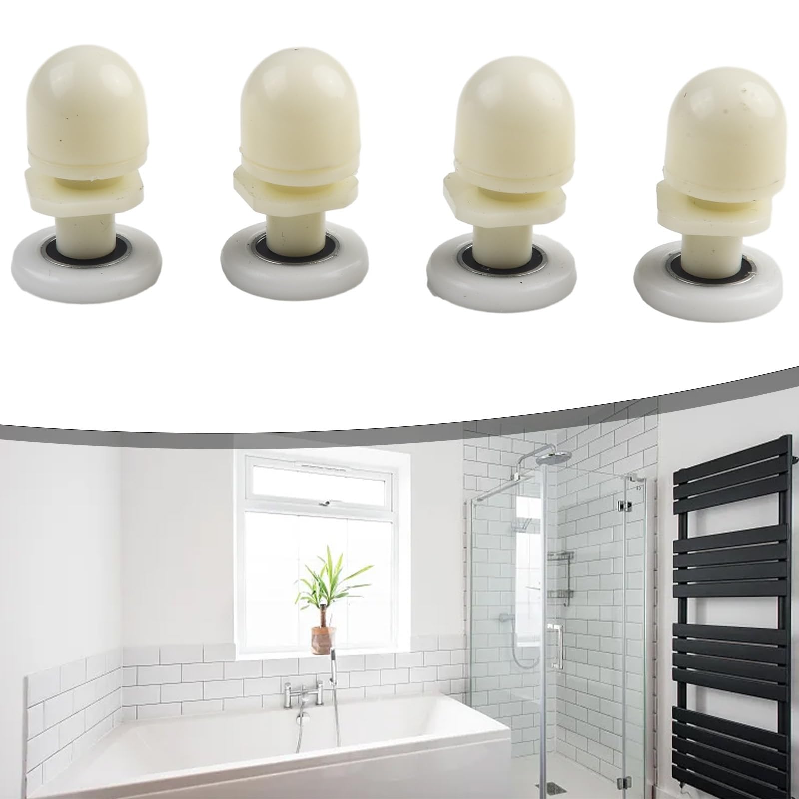 Shower Door Roller Wheels 25mm - Replacement Guide for Steam Cabinets & Shower Boxes