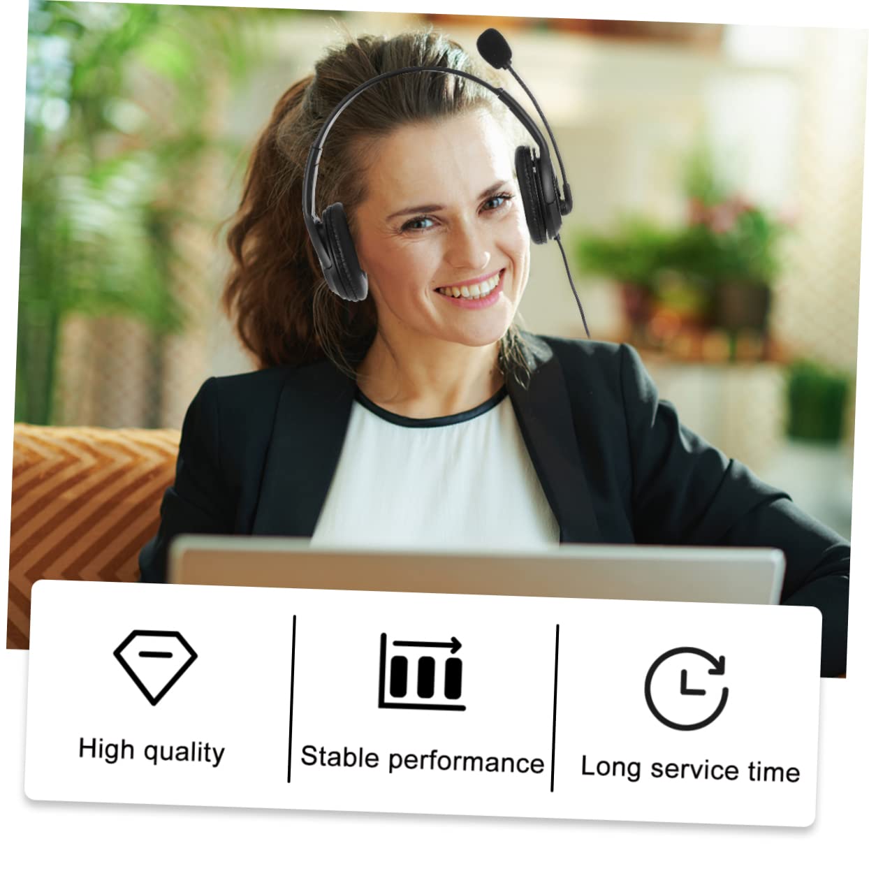 Gadpiparty USB Gaming Headset with Microphone - Noise Cancelling Earbuds for PC, Computer, Laptop - Perfect for Online Gaming, Zoom Meetings & Music Listening