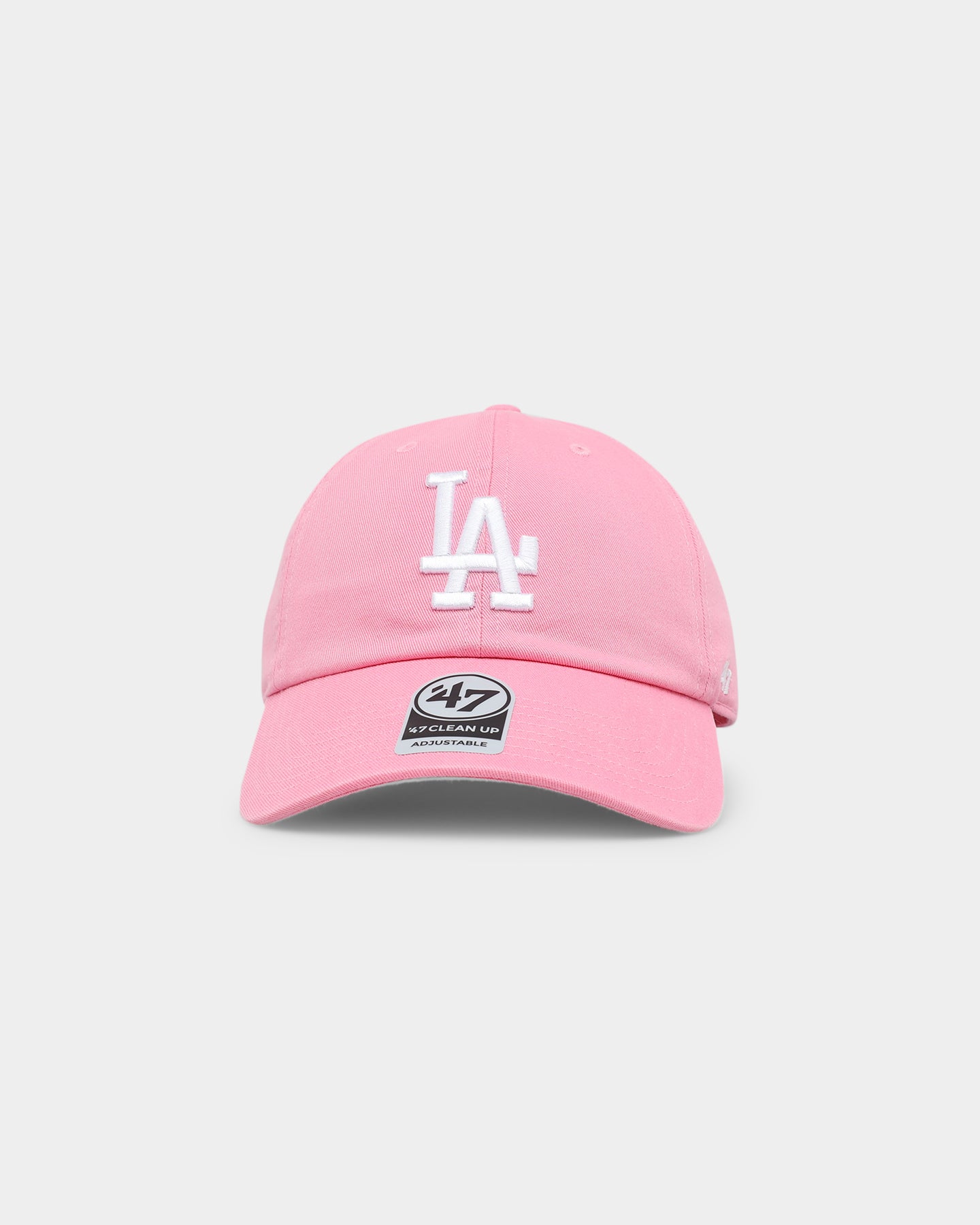 47 Brand Los Angeles Dodgers 47 Clean Up Adjustable Strapback Hat - Rose Pink Snapback Baseball Cap for Men & Women - Perfect for Game Day, Casual Wear & Sports Fans