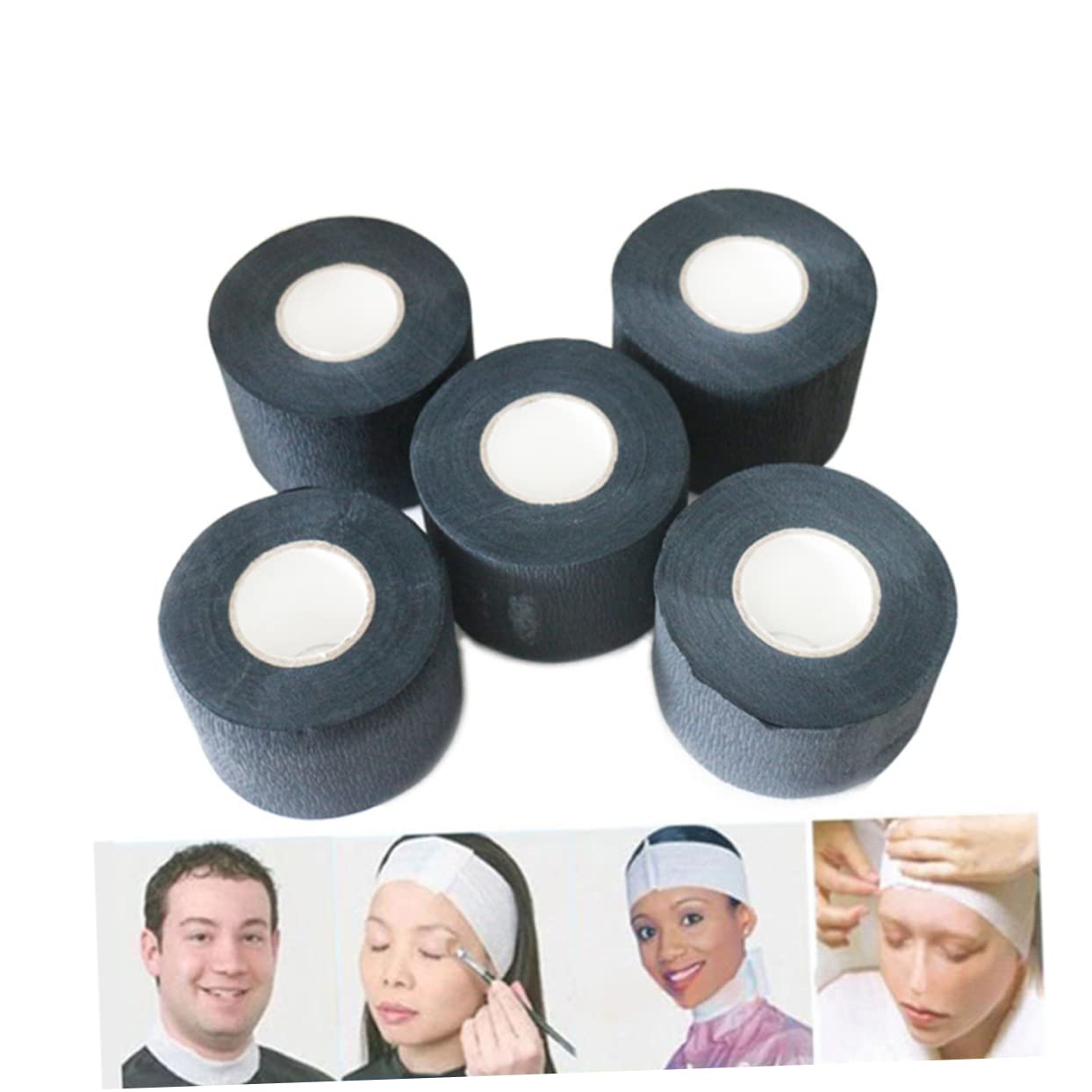 Healeved 5 Rolls Barber Neck Strip - Disposable Hair Cutting Paper Wraps, Stretchy & Comfortable Neck Tape for Hygienic Haircuts - Ideal for Salons, Barbershops & Home Use