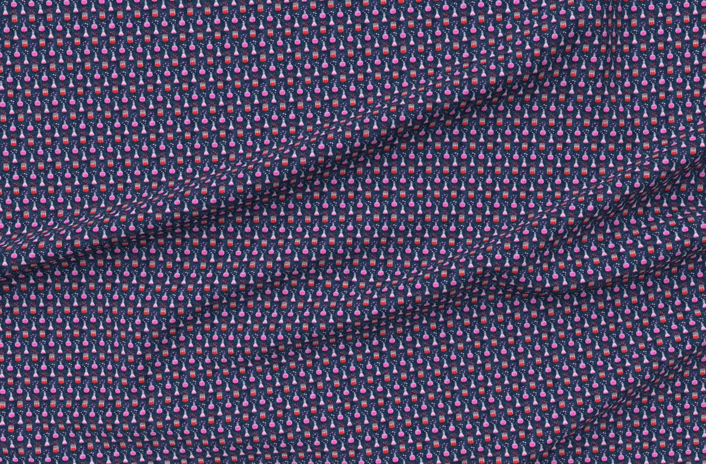 Small Scale Love Science Valentines Blue Hearts Bubbles Chemistry Printed Velvet Upholstery Fabric - Fat Quarter for Home Decor, Apparel & DIY Projects | Perfect for Valentine's Gifts, Pillow Covers & Crafting