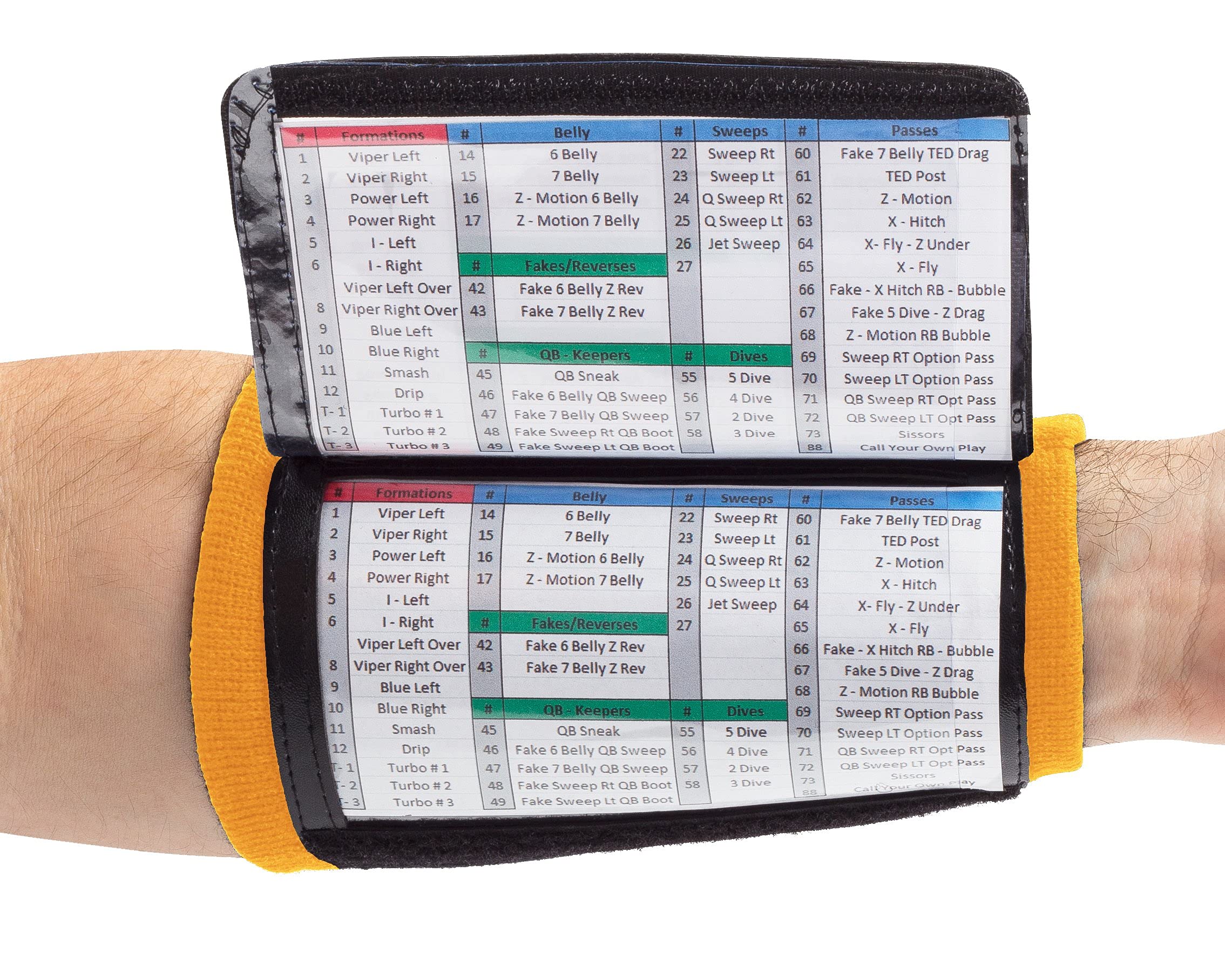 WristCoaches Football Play Wristbands 5-Pack - Youth & Adult Quarterback Training Gear - Reusable Playbook Wristbands for Football, Softball, Baseball & Soccer - Perfect for Coaches and Male Athletes - Ideal for Practice, Games and Team Play Calling