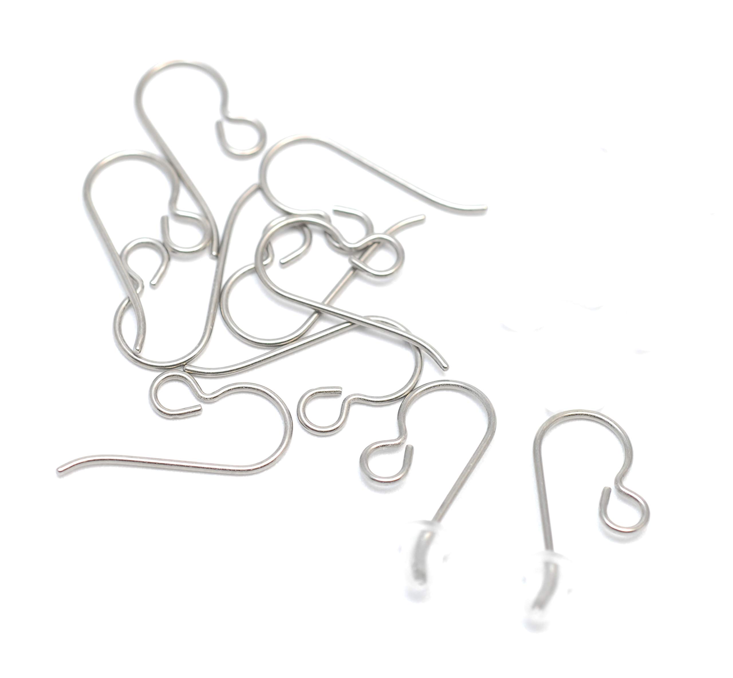 10 Hypoallergenic Titanium Earring Hooks for Sensitive Ears - Lightweight & Durable Piercing Jewelry Supplies for Daily Wear, Gifts & Professional Use