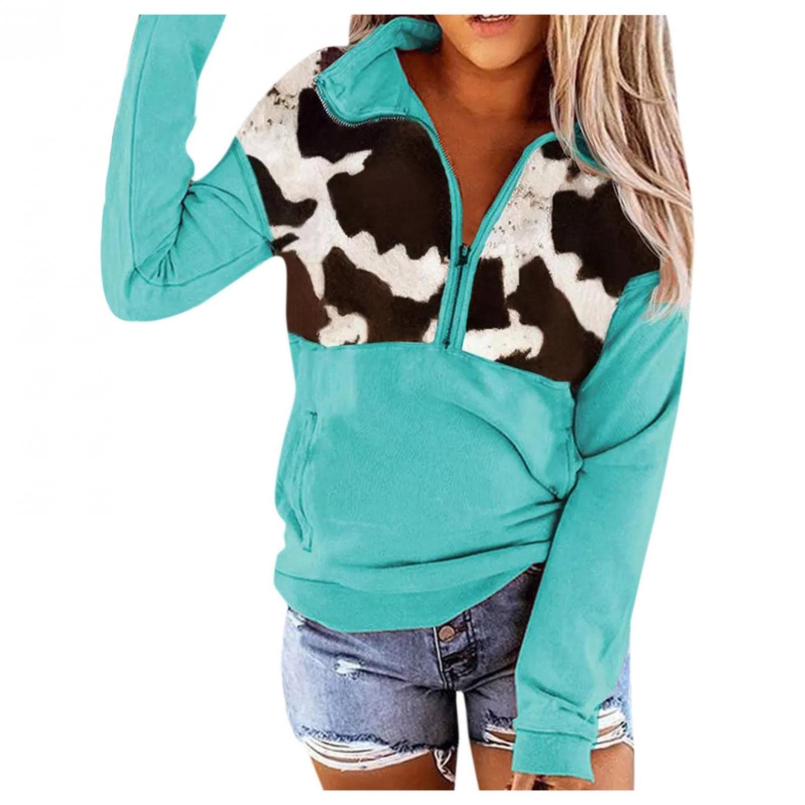 Women's Leopard Print Zip Up Hoodie - Cozy Pullover Sweatshirt with Pockets for Winter & Fall | Casual Wear, Outdoor Activities & Lounge Comfort