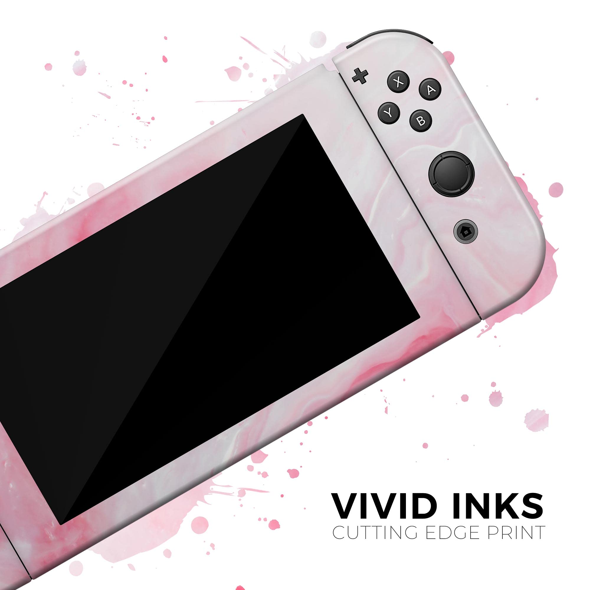 Nintendo Switch OLED Dock Skin Decal - Scratch-Resistant Removable Vinyl Wrap Cover - Marble Pink Paradise V6 - Perfect for Gaming Setup & Console Protection