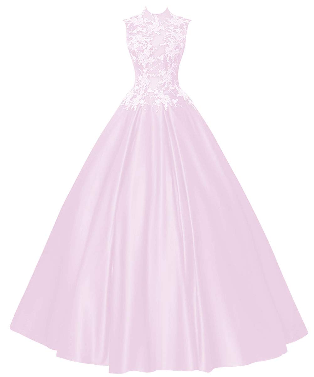Elegant Long Prom Dress for Quinceañera | Princess Evening Gown | Halter Sleeveless Satin Formal Gown | Perfect for Homecoming, Ball, Wedding & Special Occasions