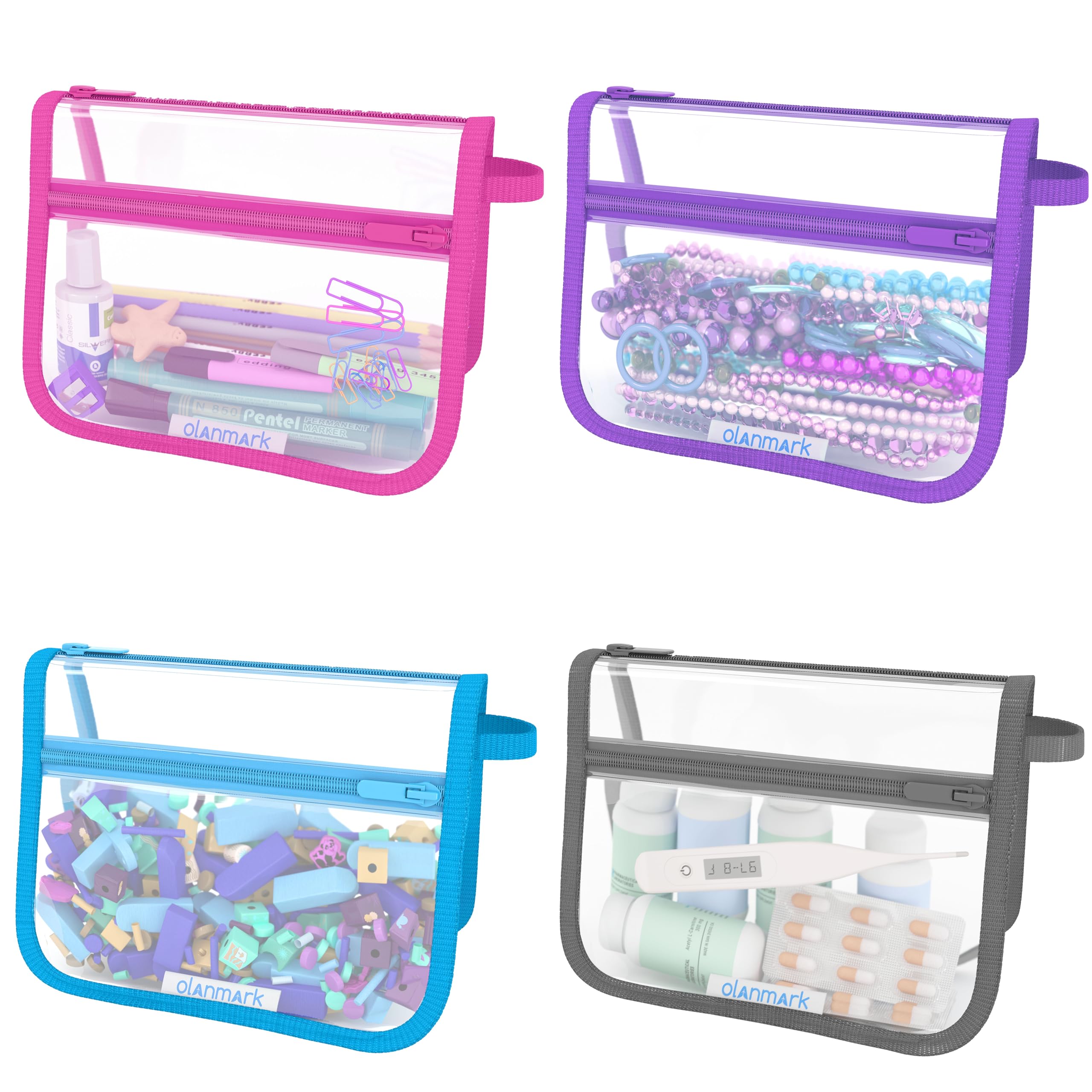 TSA Approved Clear Toiletry Bag - Quart Size Travel Organizer for Liquids & Cosmetics - Reusable 311 Compliant Airplane Essentials Bag - Perfect for Carry-On Luggage & Airport Security