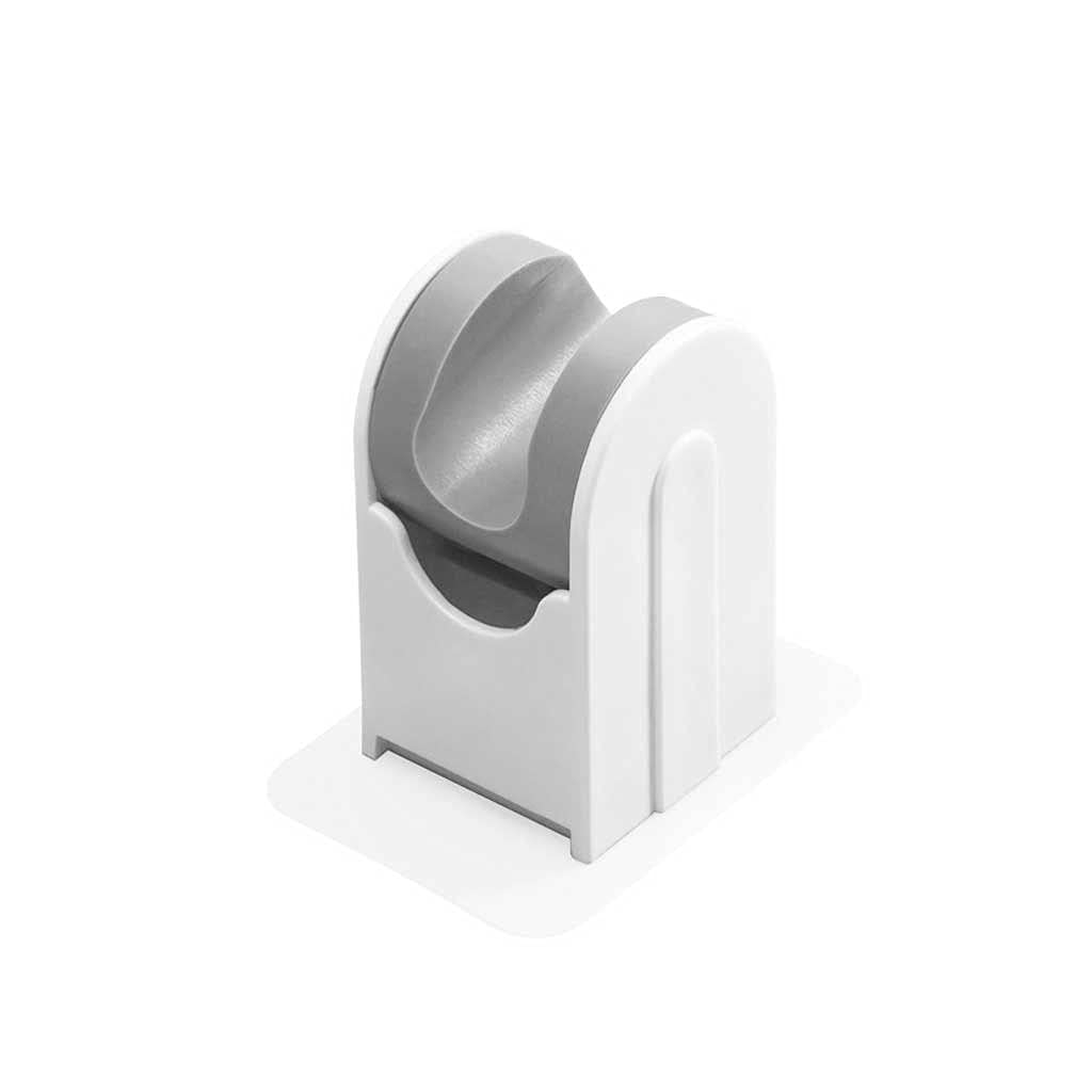 Adjustable Self-Adhesive Shower Head Holder Bracket - Wall Mount Douche Shower Support with Strong Adhesive for Bathroom (White) - Perfect for Small Bathrooms, RVs & Apartments