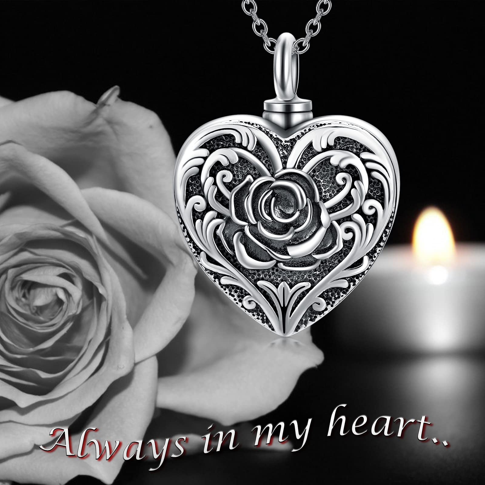 SOULMEET Sterling Silver Cremation Jewelry for Ashes - Memorial Urn Necklace for Women & Men to Keep Loved Ones Close - Perfect for Funerals, Memorials & Everyday Wear