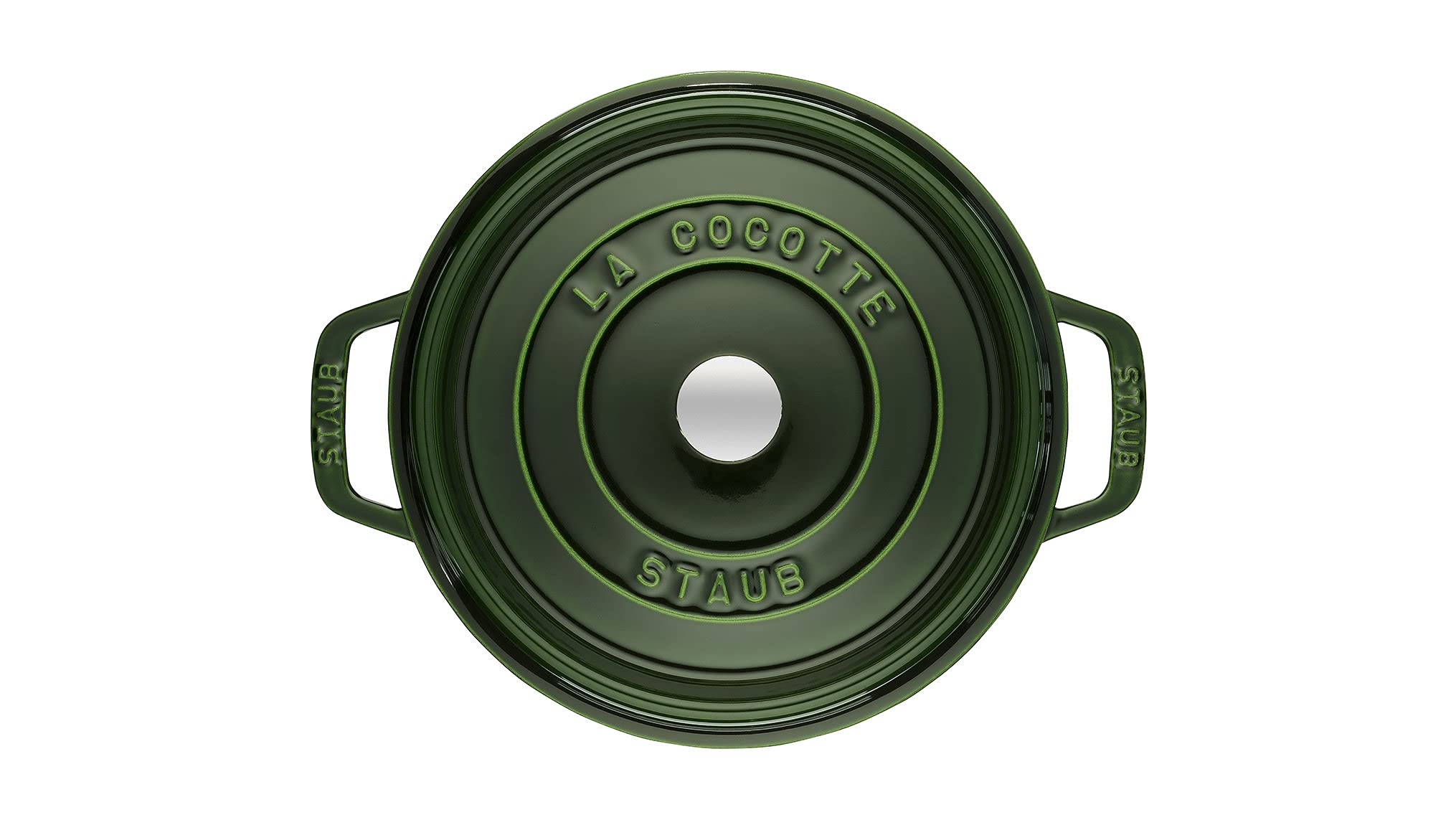 STAUB 1003969 Round Cast Iron Dutch Oven Cocotte - 22 cm, 2.6 L Capacity, Basil Green Enameled Cookware for Roasting, Braising & Baking | Perfect for Soups, Stews & Casseroles | Oven & Stovetop Safe