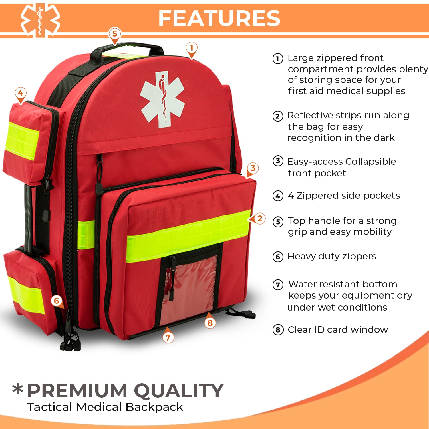 NOVAMEDIC EMT Tactical First Aid Backpack - 17