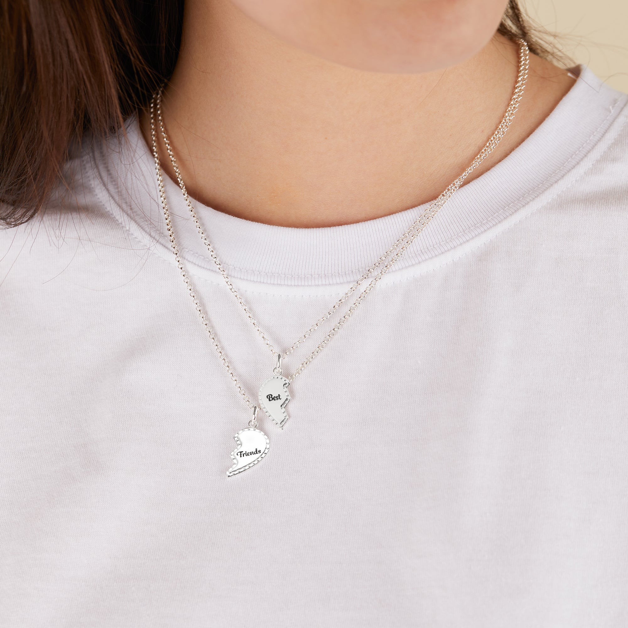 Best Friends Charm Necklace Set of 2 - Matching BFF Jewelry for Women & Girls - Perfect for Birthdays, Anniversaries & Gift Giving