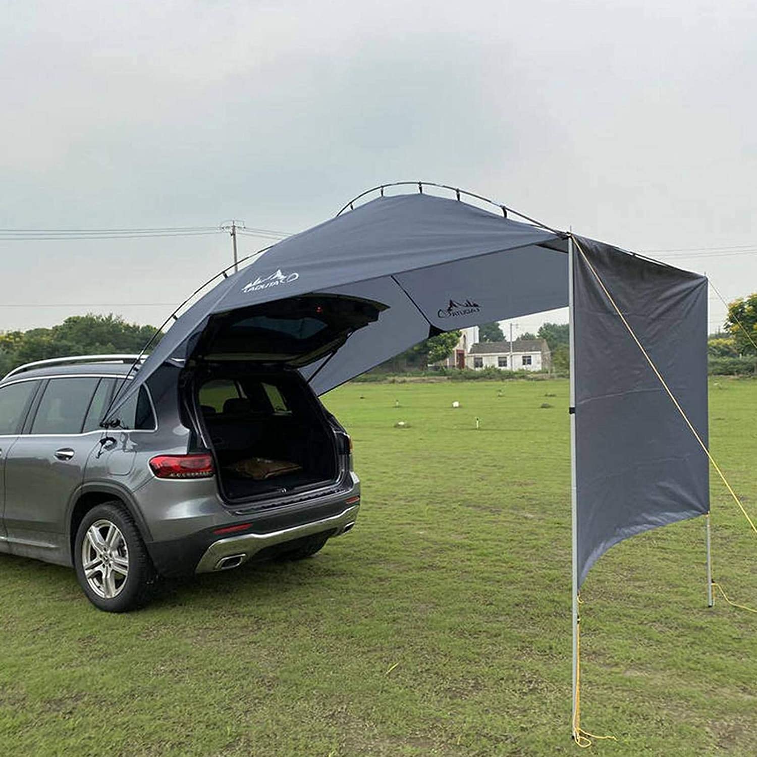 SUV Awning Sun Shelter - Car Rear Sunshade & Roof Tent for Camping, Beach, and Outdoor Adventures | Waterproof UV Protection for Trucks, Trailers, and SUVs