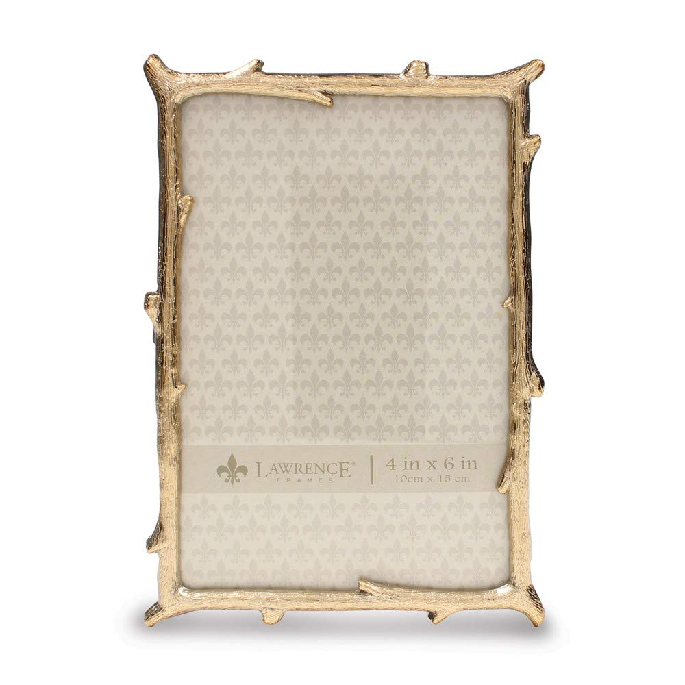 Jewels By Lux Gold-Tone 4x6 Inch Branch Photo Frame - Elegant Picture Display for Home Decor, Wedding, Anniversary & Gift Giving