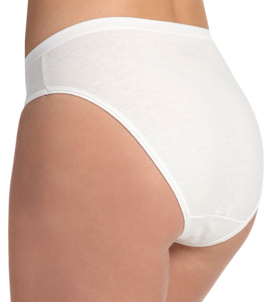 Fruit of the Loom Women's 3 Pack Cotton High Cut Briefs Underwear - Soft Comfortable Everyday Panties for Work, Sleep & Lounge