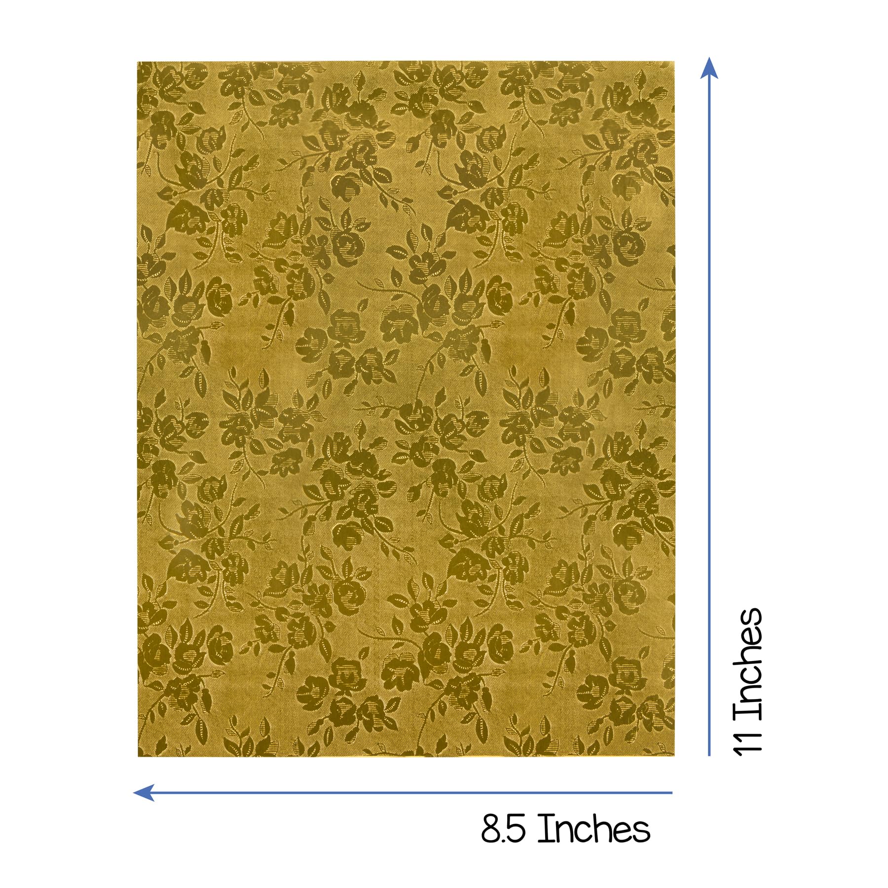 Hygloss Embossed Metallic Foil Paper - 30 Sheets of 8.5x10 Inch Shiny Craft Paper for DIY Projects, Scrapbooking, Card Making & Gift Wrapping - Premium Embossed Foil Sheets for Arts & Crafts