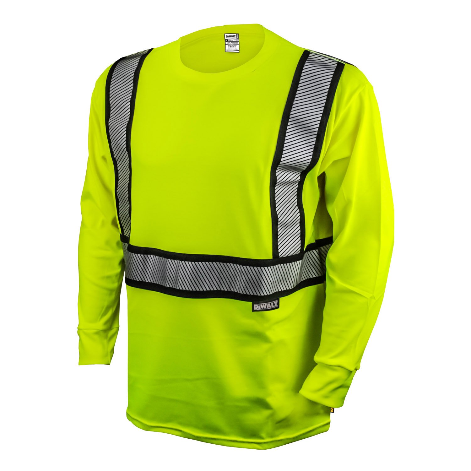 DeWalt Industrial Safety Shirt Short Sleeve - High Visibility Work Shirt for Construction & Warehouse - Durable, Comfortable & OSHA Compliant Safety Apparel for Men