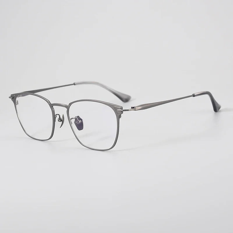 Aror Men's Full Rim Big Square Titanium Acetate Eyeglasses Frame 94481 - Lightweight & Durable for Work, Reading & Fashion