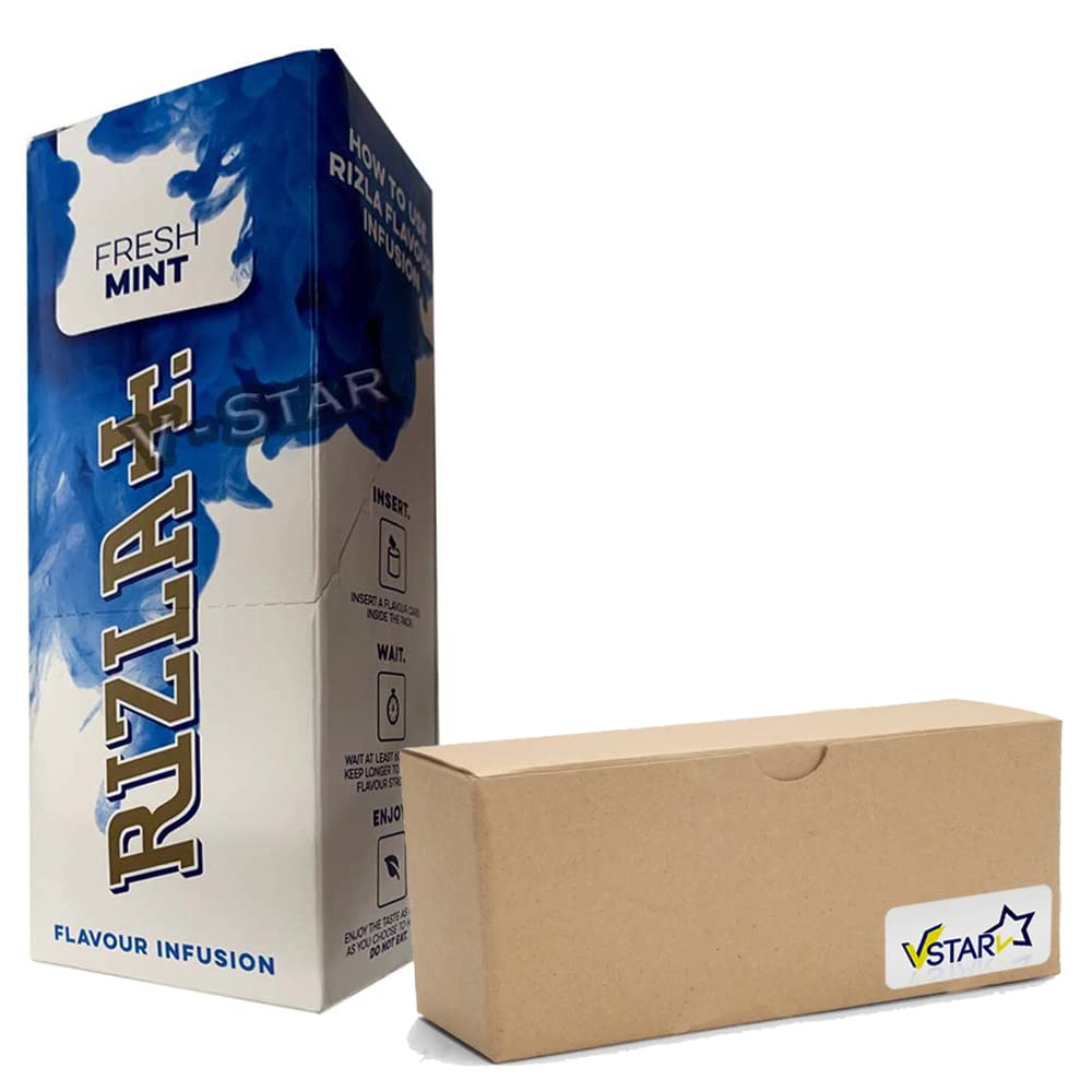 Rizla Infusion Cards - 25 Pack Full Box - Fresh Mint Flavor | Perfect for Tea, Cocktails & Herbal Infusions at Home or Parties