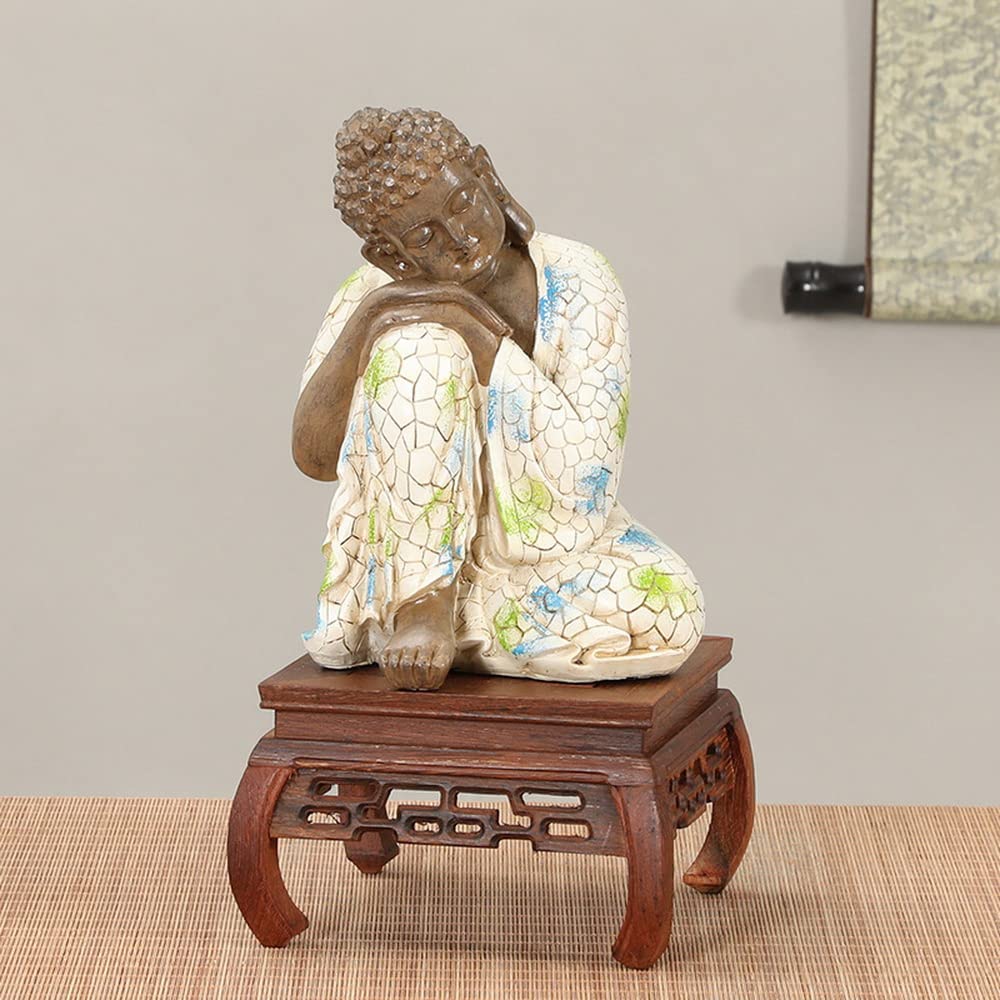 GOLDY&WENDY Square Wooden Display Stand - Hand Carved Wood Pedestal for Vases, Fishbowls, Plants & Buddha Statues | Perfect for Home Decor, Altar Displays & Craft Showcases