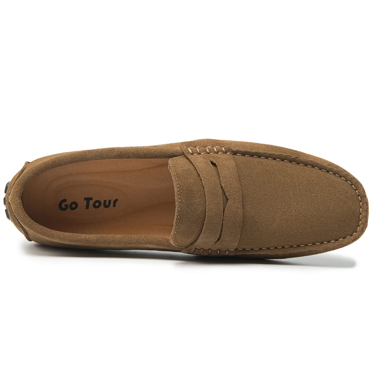 Go Tour Men's Penny Loafers - Comfortable Moccasin Driving Shoes for Men | Slip-On Casual Boat Shoes | Perfect for Office, Travel & Weekend Outings