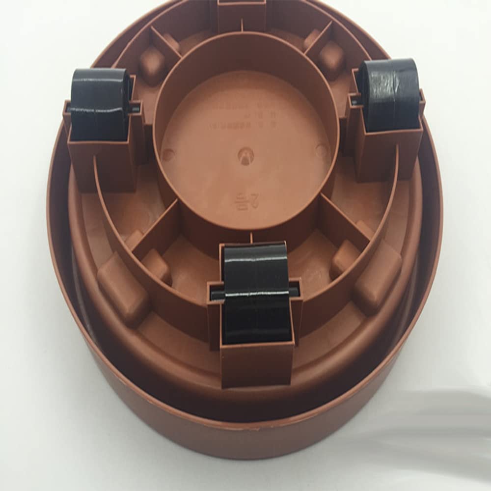 White Resin Flower Pot Tray with Concealed Pulley - 25CM Ultra-Low Chassis Plant Saucer for Indoor/Outdoor Plants - Perfect for Home Decor, Garden, and Balcony Use
