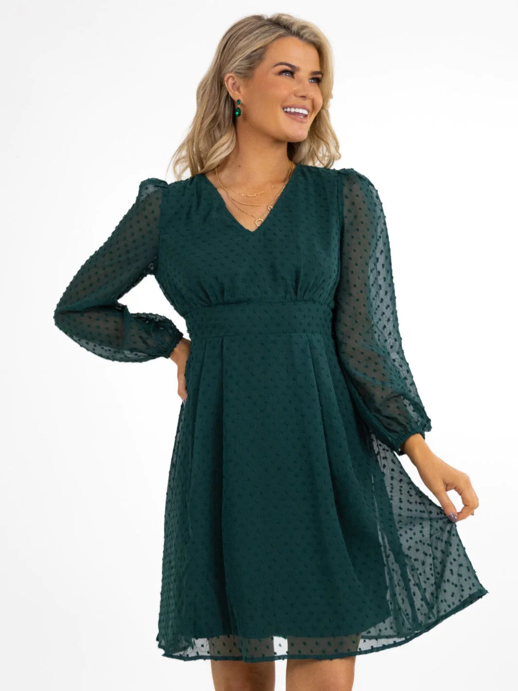 Audrey Mini Dress in Green - Elegant & Stylish Women's Summer Dress for Parties, Dates & Casual Outings