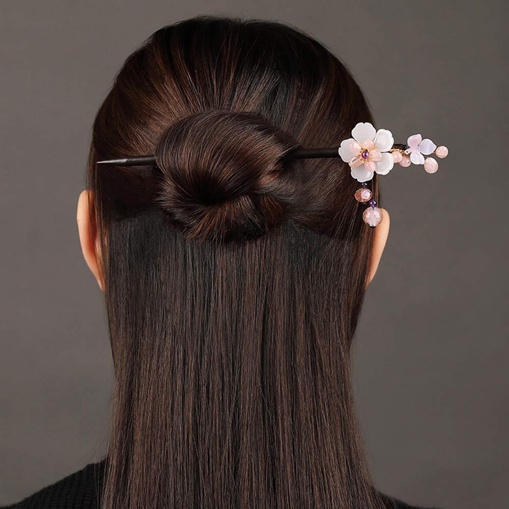 10 Pcs Wooden Hair Sticks - Chinese Retro Handmade Hairpins for Women, Hair Accessories & Headdress, DIY Hair Styling for Weddings, Parties & Daily Use