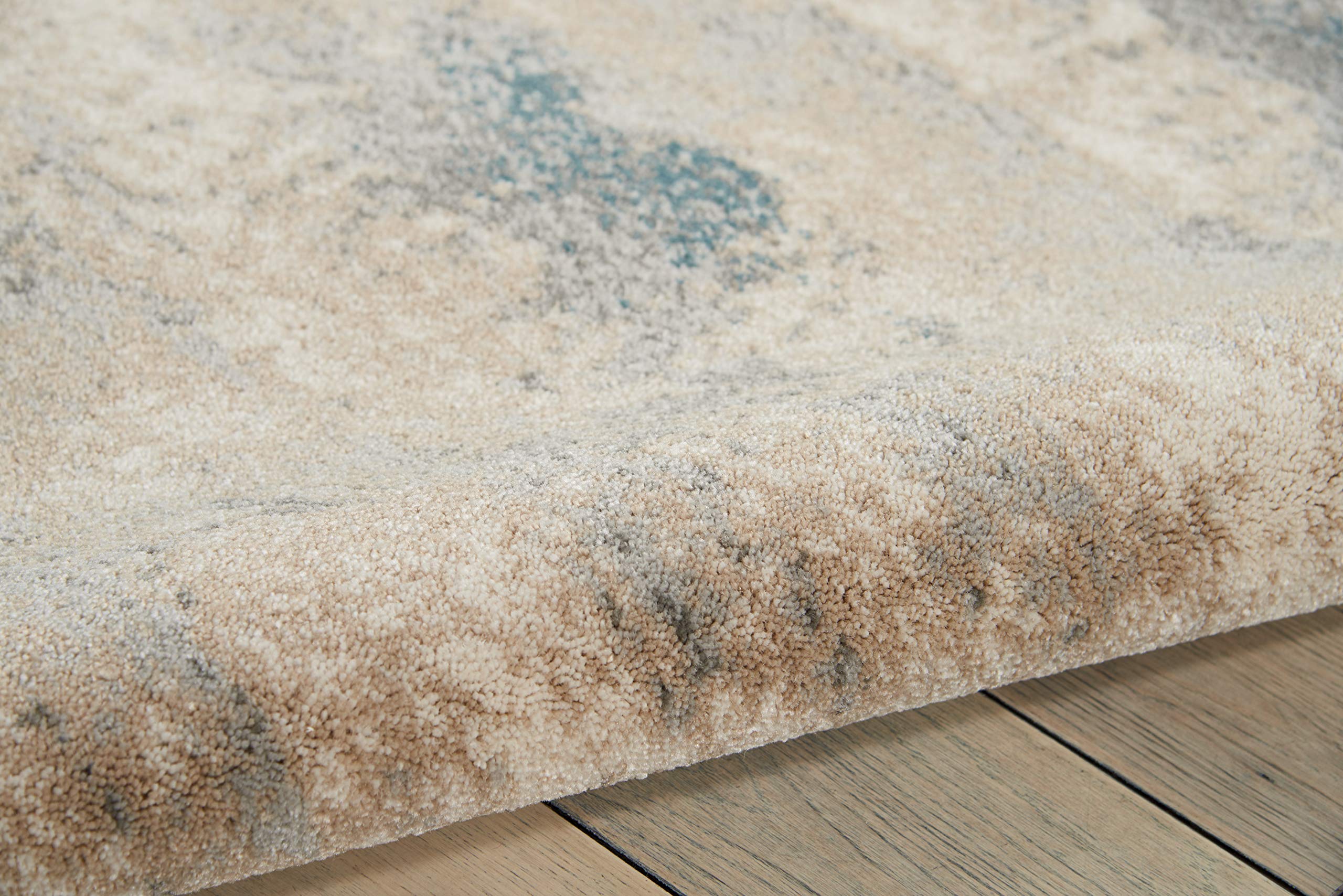 Nourison Maxell Contemporary Ivory/Teal 2'2