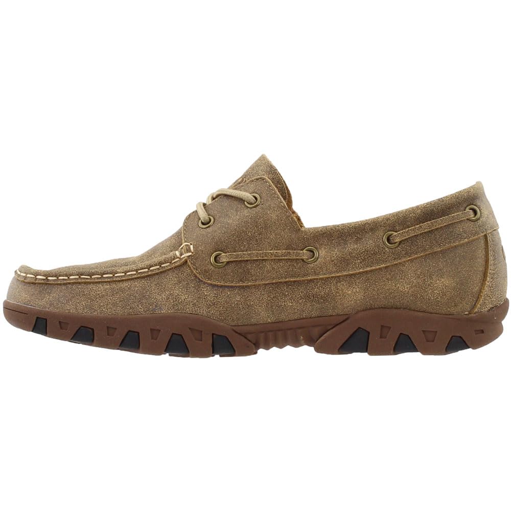 **Men's Brown Leather Boat Shoes - Comfortable Casual Loafers for Sailing, Walking & Everyday Wear**
