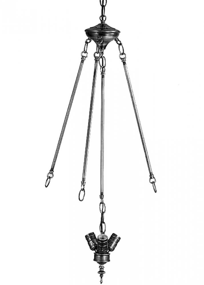 Meyda Tiffany 21038 3-Light Ceiling Fixture with 24