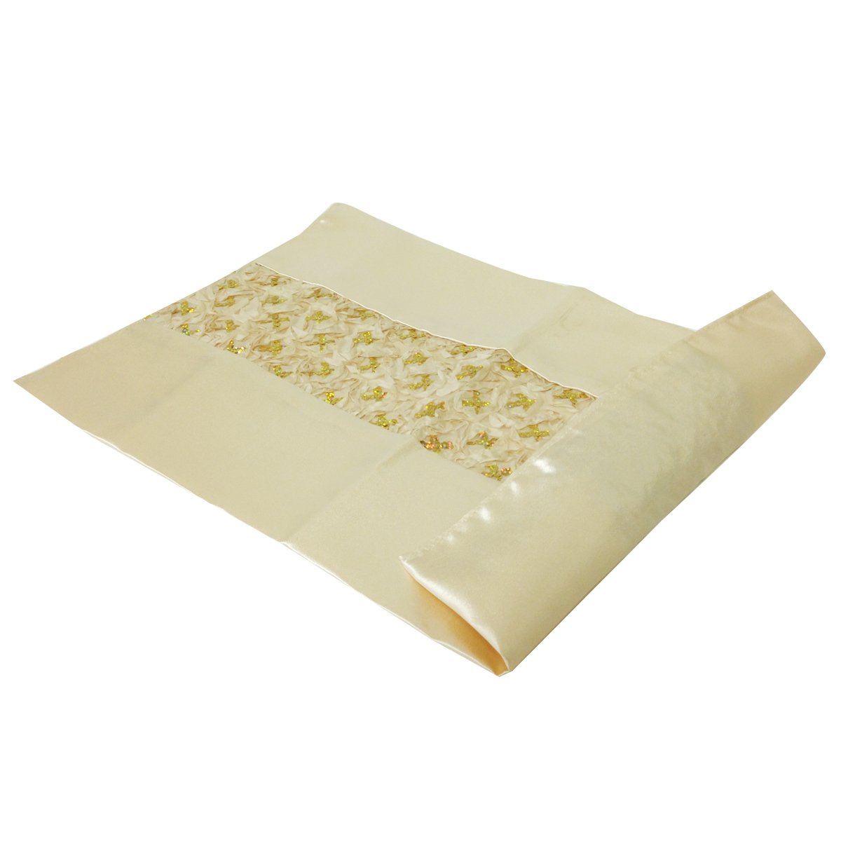 Wrapables Champagne Sequined Placemats Set of 4 - Elegant Glitter Table Mats for Dining, Parties & Holiday Decor - Perfect for Weddings, Christmas & Special Occasions