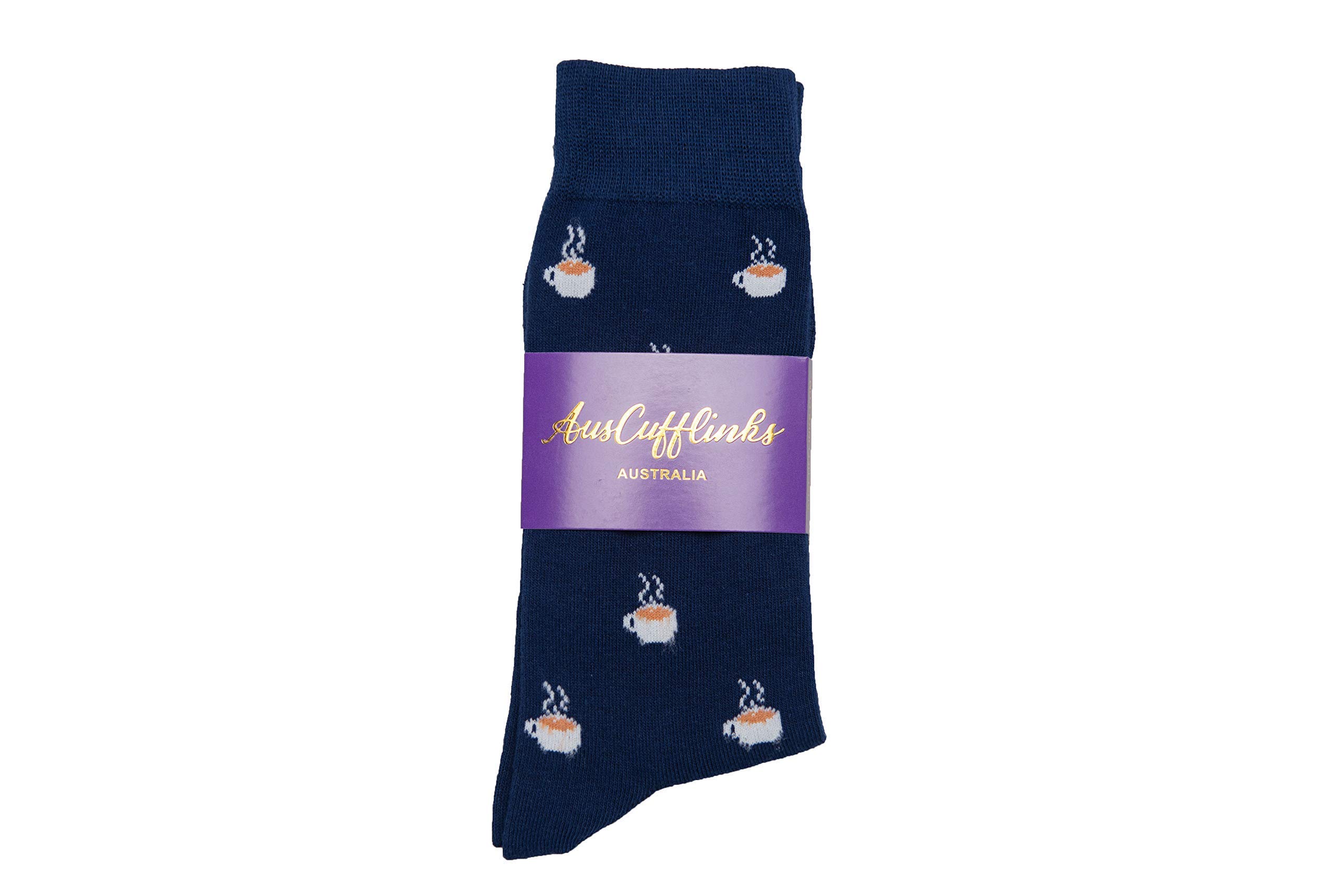 Coffee Lover Gift Set for Men - Barista Socks & Cappuccino Latte Tie Combo | Caffeine Themed Accessories | Perfect for Coffee Enthusiasts & Baristas | Great for Office Wear, Gifts & Coffee Shop Visits
