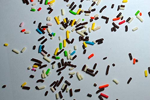 Colorful Chocolate Sprinkles & Sweet Meises - 20x30 Inch Laminated Food Decor Poster - Vibrant Kitchen Wall Art for Bakeries, Cafes & Home Baking Enthusiasts