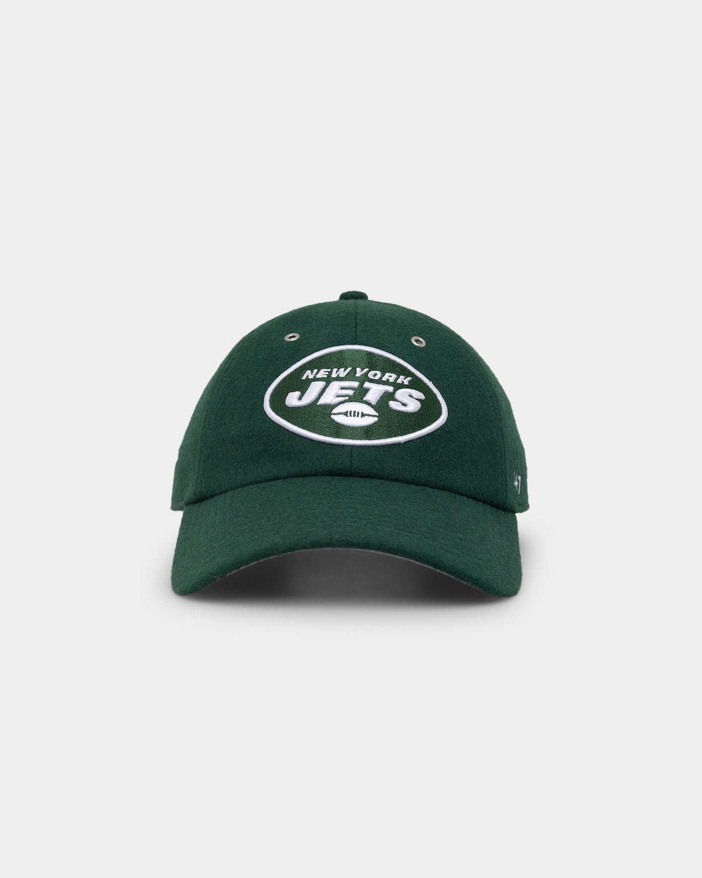 New York Jets '47 Clean Up Strapback Hat - Dark Green Wool Baseball Cap for Men - Perfect for Game Day, Tailgating & Sports Fan Gifts
