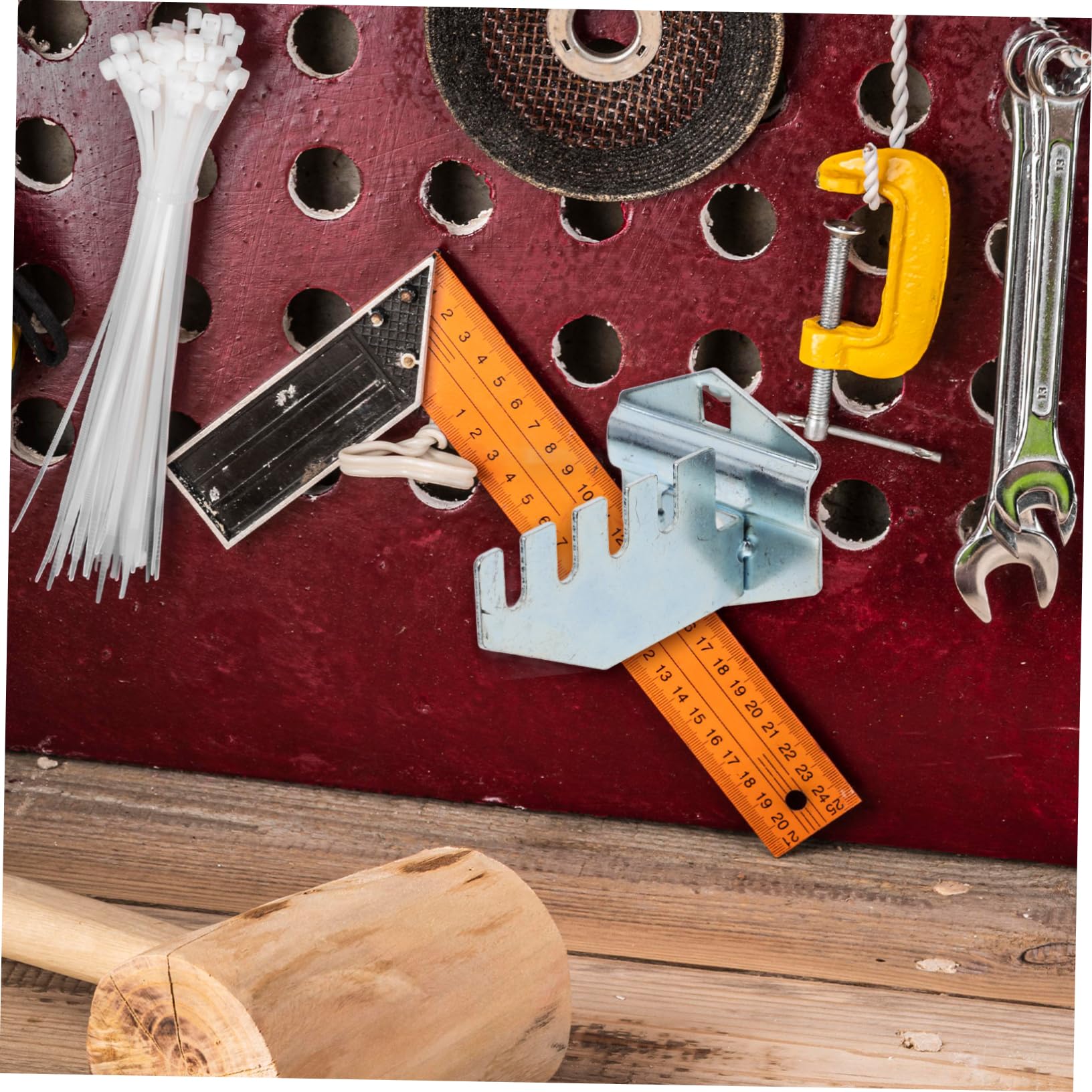 Heavy Duty Wall Hooks for Garage - 10 Pack Iron Tool Hangers with Quick Installation, Saw & Utility Storage Hooks for Workshop, Shed, Basement Organization