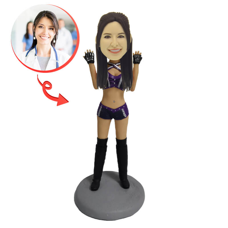 Custom Sexy Uniform Girl Bobblehead - Personalized Funko Pop Style Figure - Perfect for Office Decor, Gag Gifts & Cosplay Collectibles