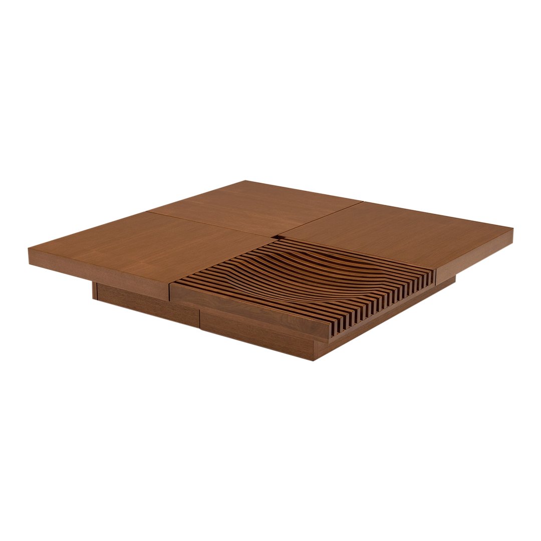 Modern BARRINGER Slide Coffee Table - Stylish & Functional Living Room Centerpiece for Small Spaces, Perfect for Apartments & Cozy Homes